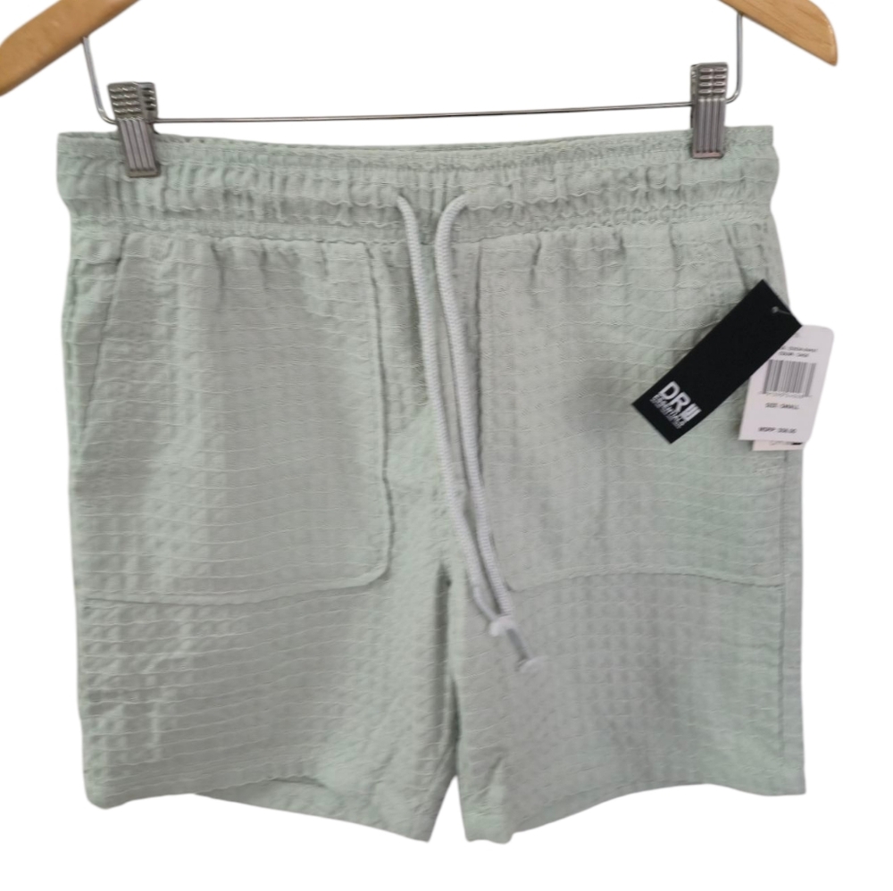 NWT DR Essentials Men's Waffle Active Board Textured Shorts Sage Green SZ Small